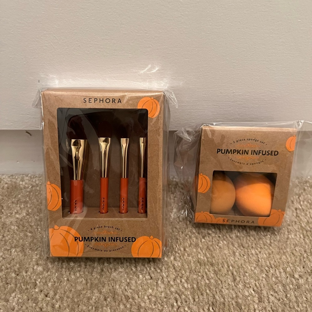 Brand new Sephora Pumpkin infused brushes and sponges
